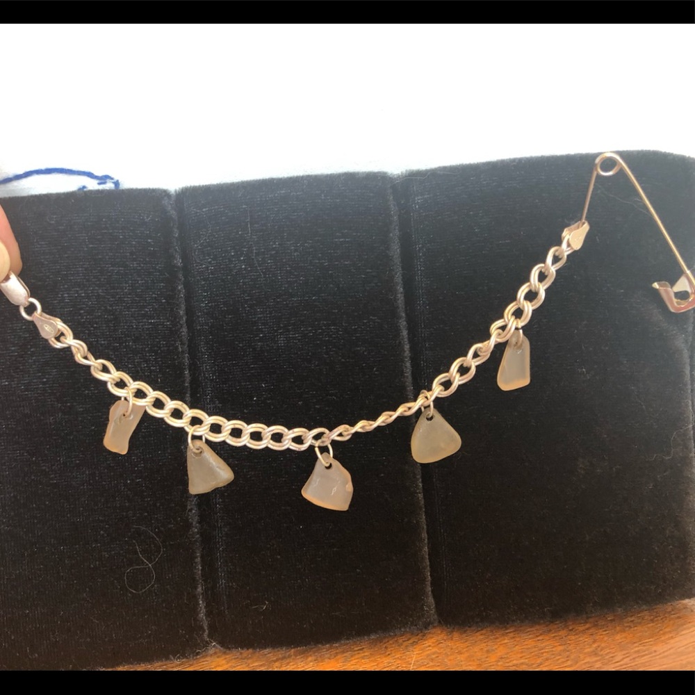 Sea glass charm bracelet